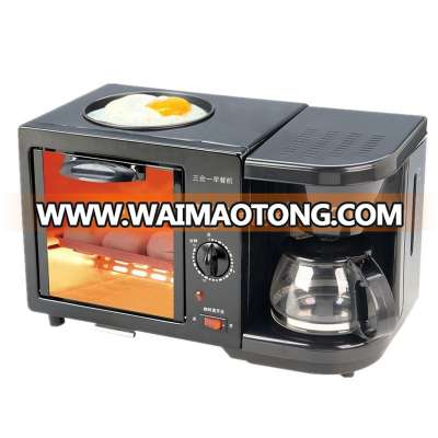 3 in 1 breakfast machine ( toaster oven, coffee machine, egg frier)